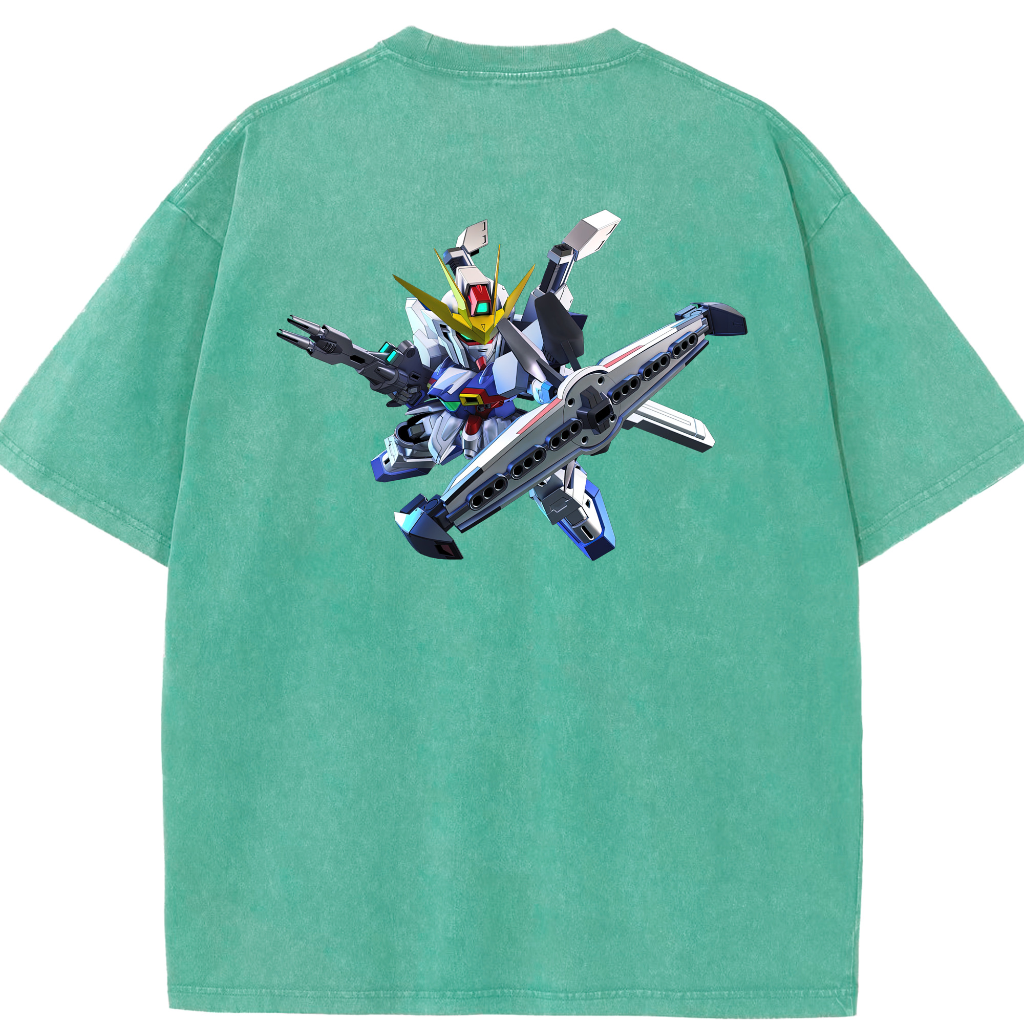 （画像用） 機動戦士ガンダム Mobile Suit Gundam 綿100% ヴィンテージ風 半袖Tシャツ（背面プリント）